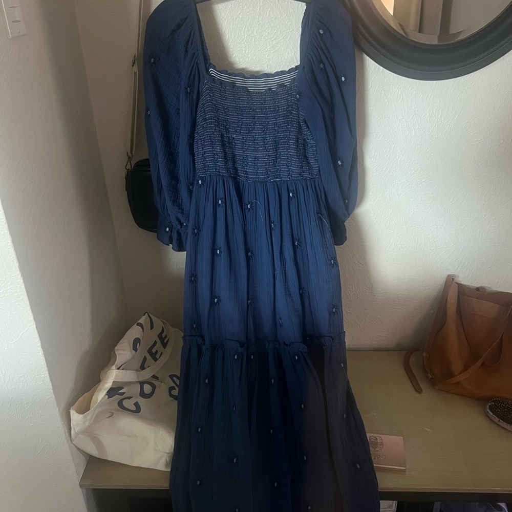 Elegant Navy Blue Women's Dress